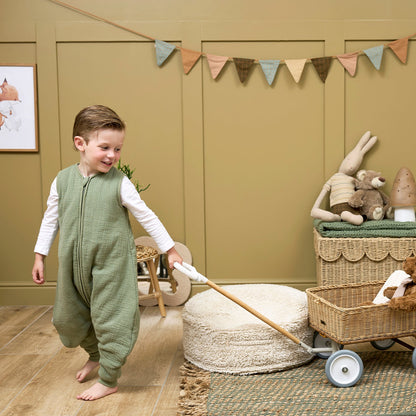 Meyco Schlafsack Jumper gefüttert vorgewaschen musselin Olive Green