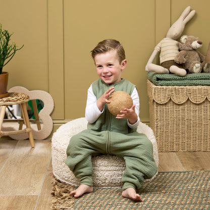 Meyco Schlafsack Jumper gefüttert vorgewaschen musselin Olive Green