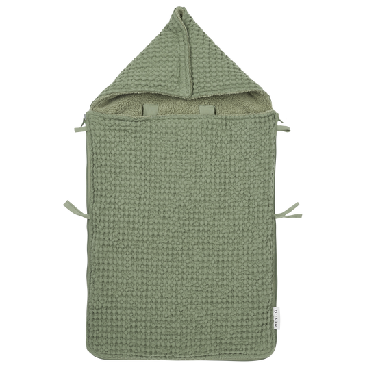 Meyco Fußsäcke Waffle Teddy Olive Green Studio