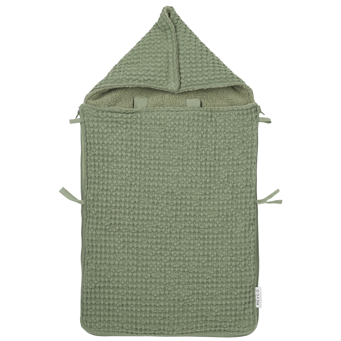Meyco Fußsäcke Waffle Teddy Olive Green Studio