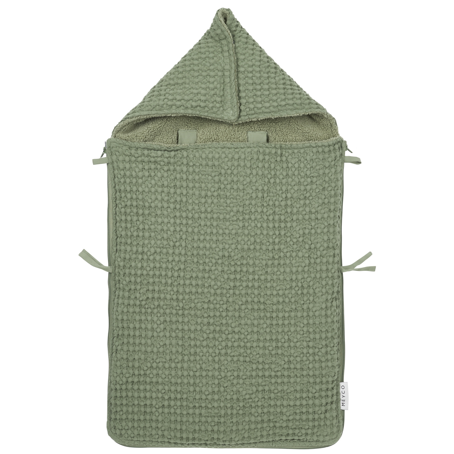 Meyco Fußsäcke Waffle Teddy Olive Green Studio