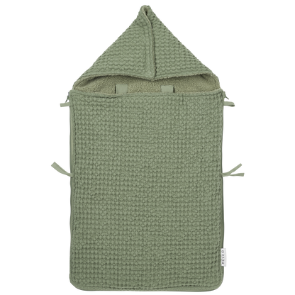 Meyco Fußsäcke Waffle Teddy Olive Green Studio