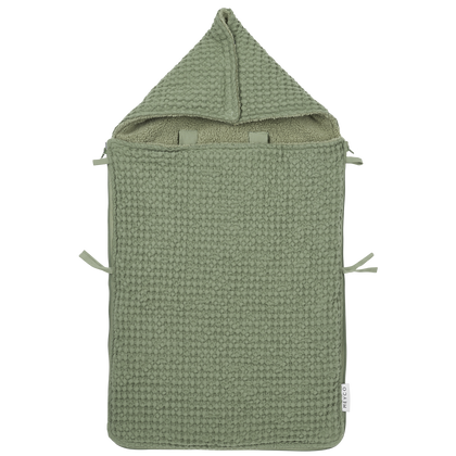Meyco Fußsäcke Waffle Teddy Olive Green