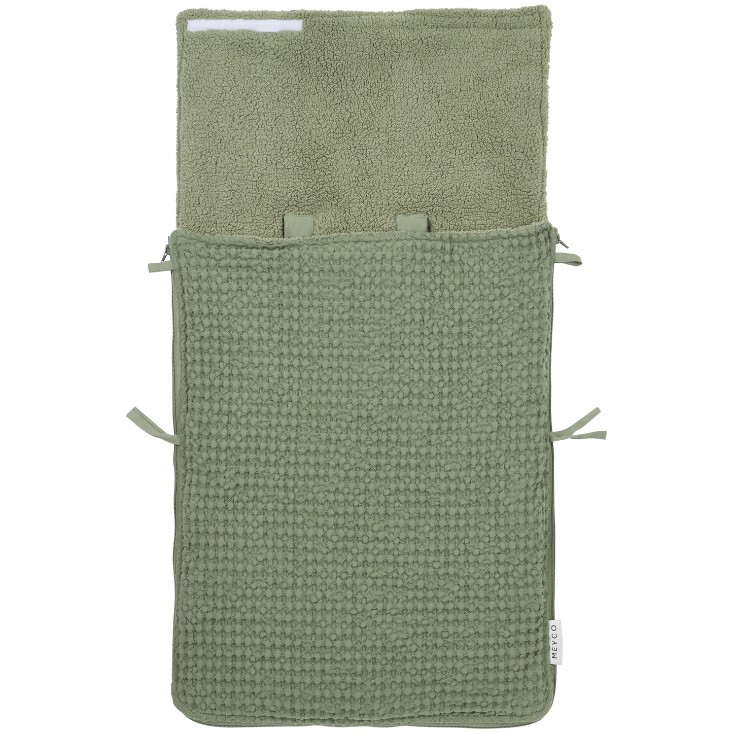 Meyco Fußsäcke Waffle Teddy Olive Green