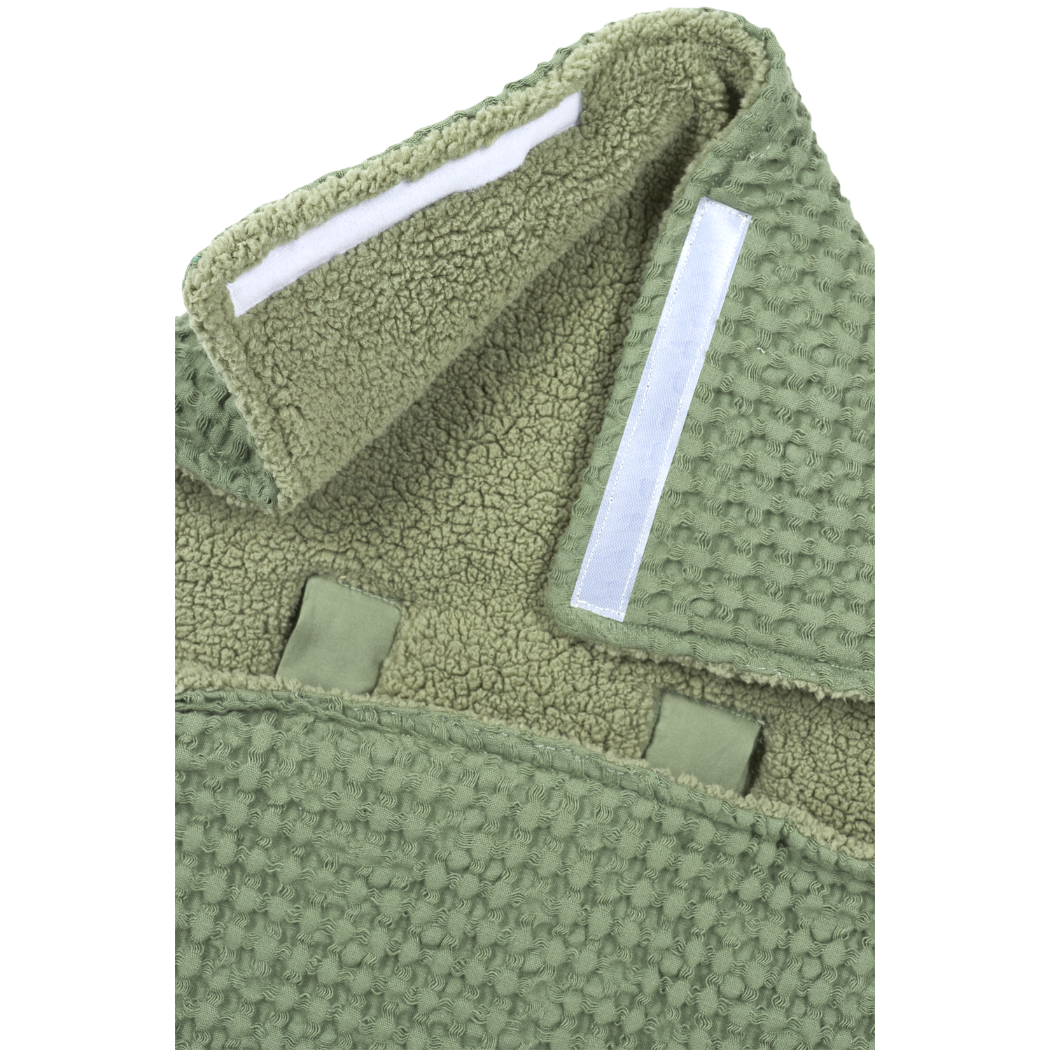 Meyco Fußsäcke Waffle Teddy Olive Green