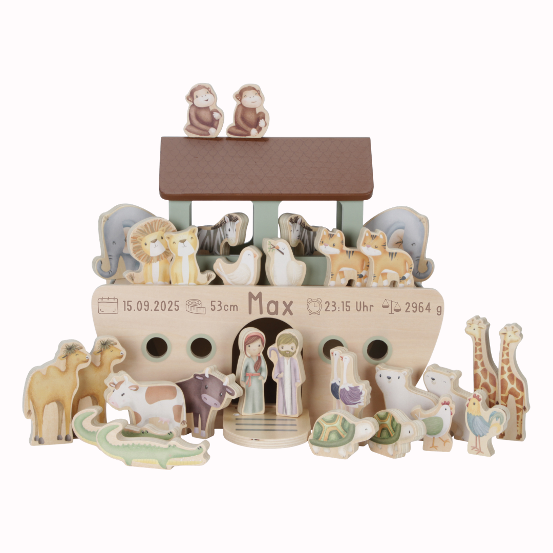 Little Dutch Arche Noah Zur Geburt personalisiert Holz Little Dutch Detailansicht