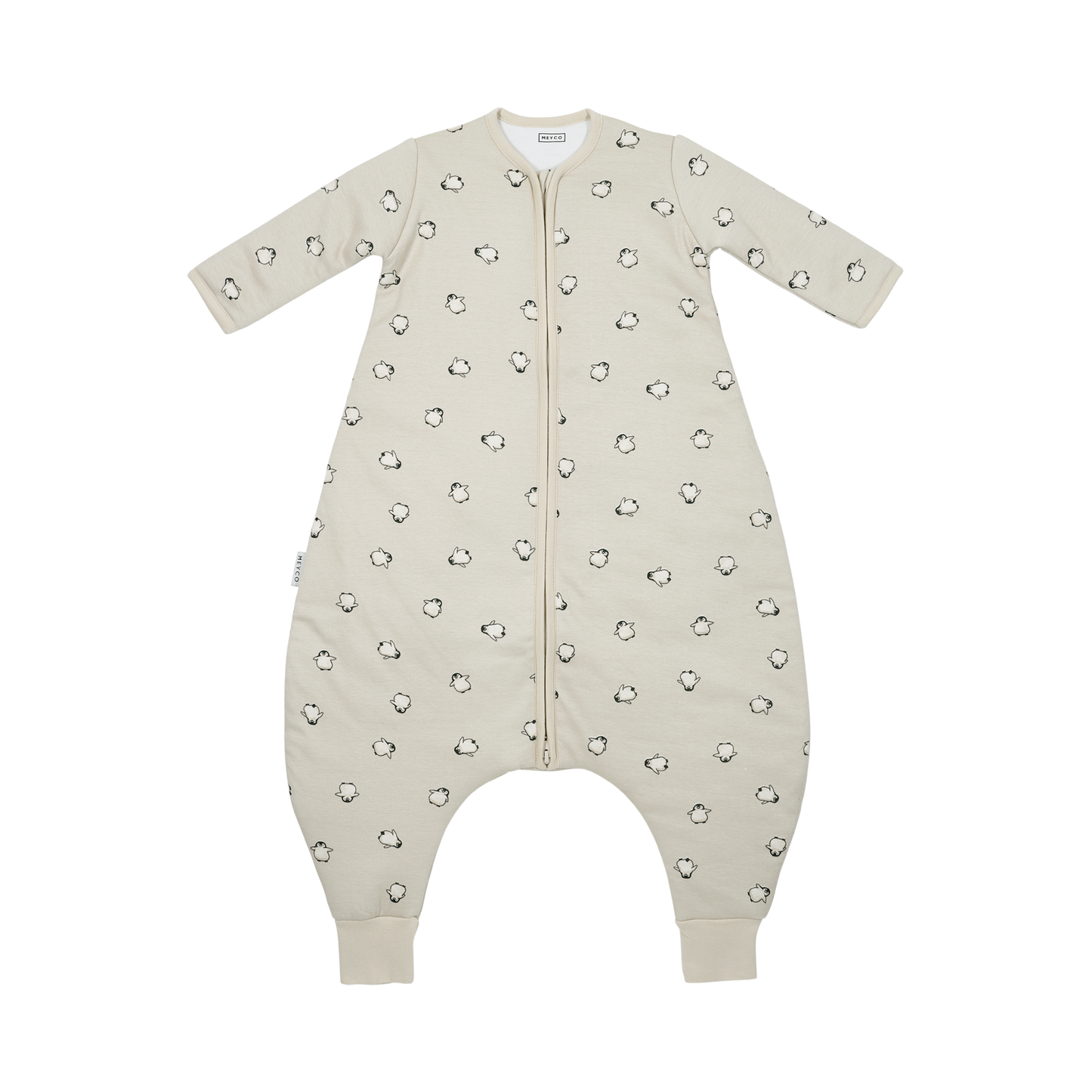 Meyco Schlafsack Jumper gefüttert mit Ärmel interlock jersey Penguin Soft sand Studio