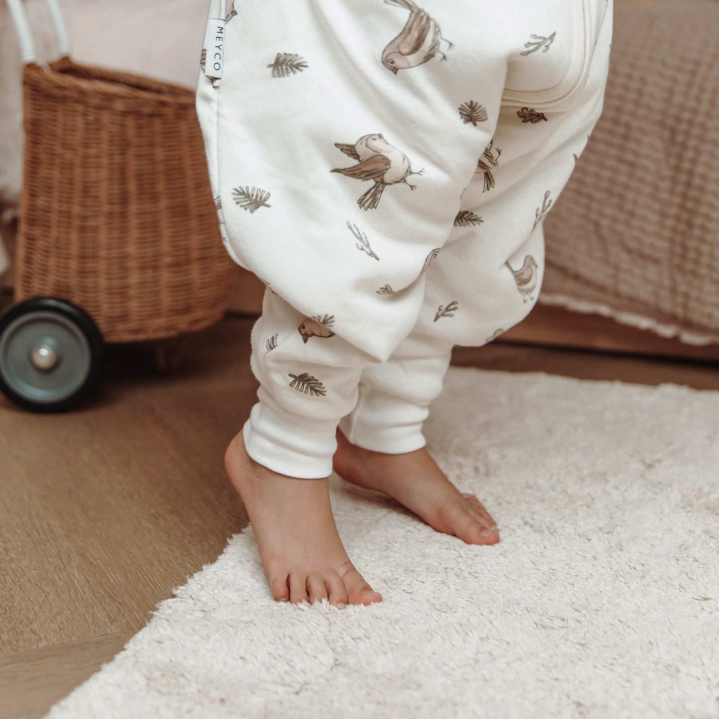 Meyco Schlafsack Jumper gefüttert mit Ärmel interlock jersey Robin Multicolour
