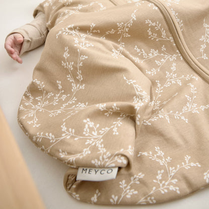 Meyco Schlafsack Hüftdyplasie interlock jersey Branches Sand