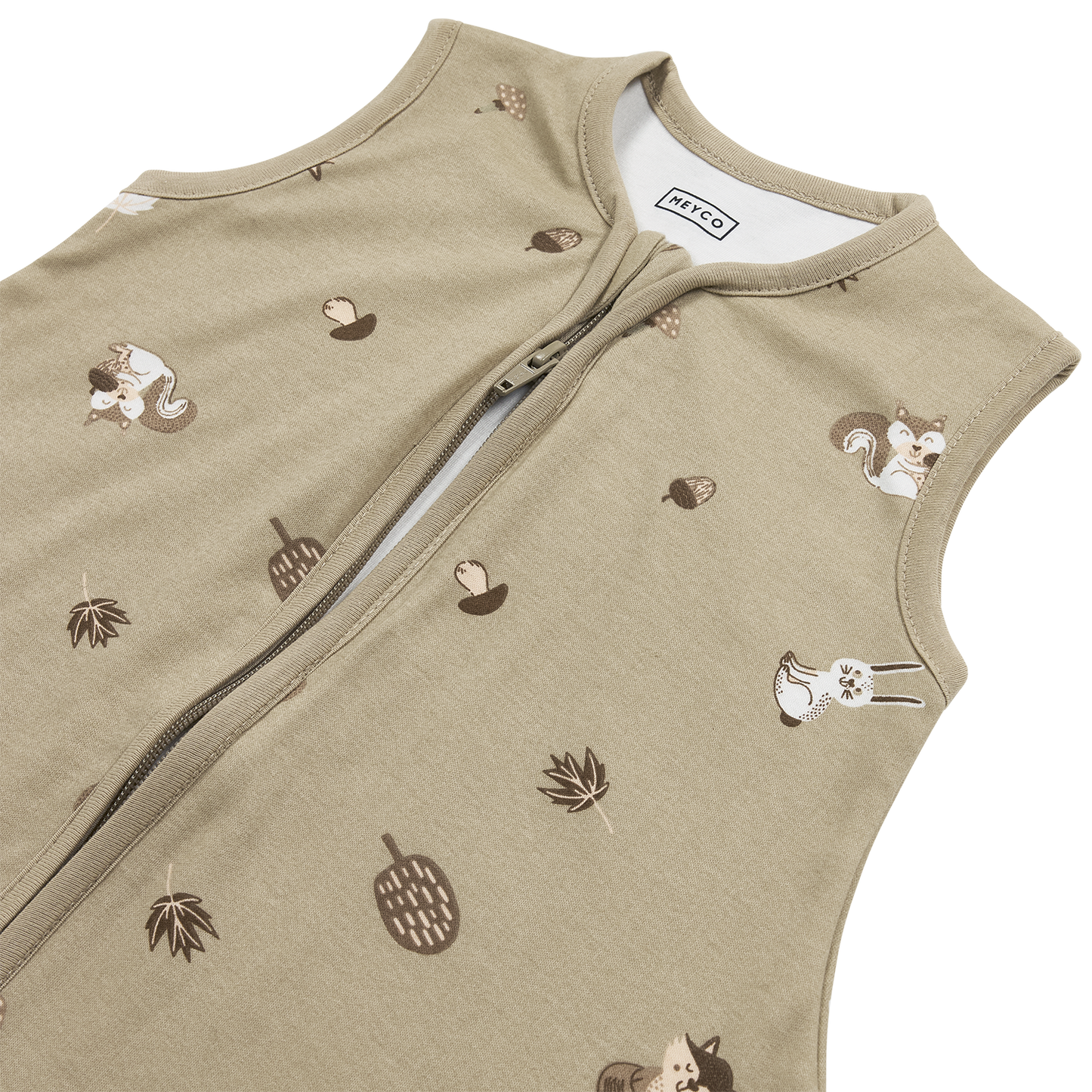 Meyco Schlafsack Hüftdyplasie interlock jersey Forest Animals Sand