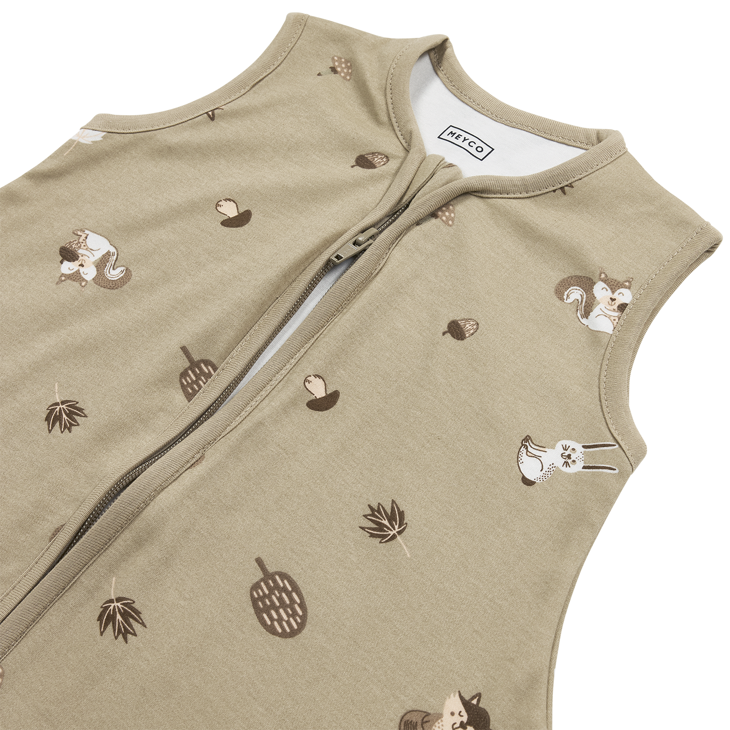 Meyco Schlafsack Hüftdyplasie interlock jersey Forest Animals Sand