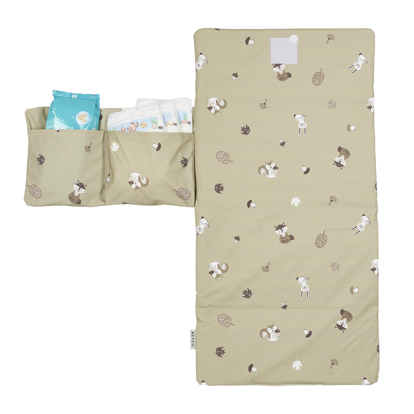 Meyco Reise-Wickelunterlage Forest Animals Sand