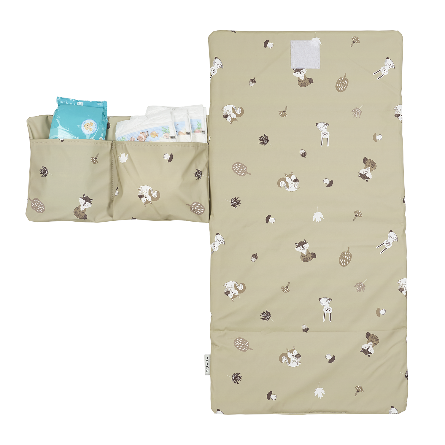 Meyco Reise-Wickelunterlage Forest Animals Sand