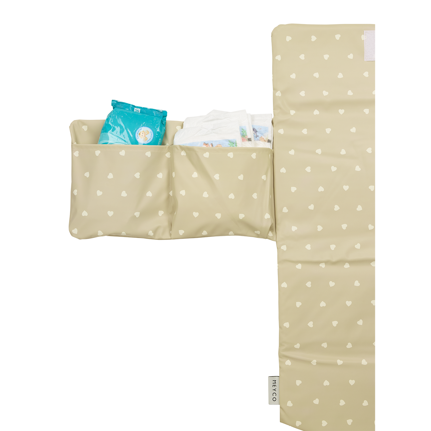 Meyco Reise-Wickelunterlage Sweet Heart Sand/Soft Sand