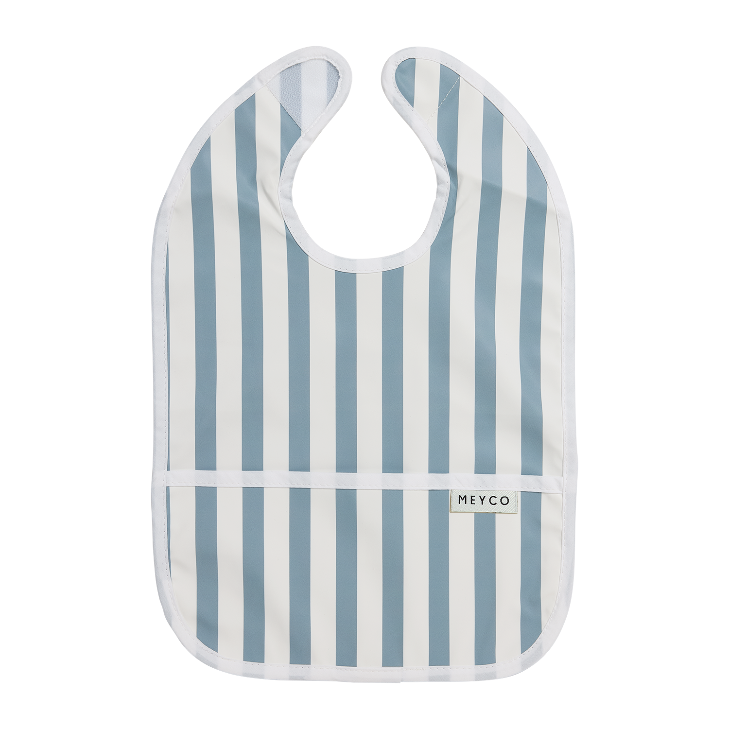 Meyco Lätzchen mit Auffangschale Fat Stripe Jeans Blue