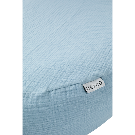 Meyco Relaxbezüge für Stillkissen vorgewaschen musselin Jeans Blue