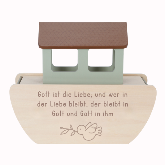 Arche Noah Taufspruch personalisiert aus Holz Little Dutch