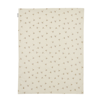Meyco Decke vorgewaschen musselin gestickt mit frottee Ginkgo Soft sand