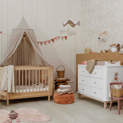 Meyco Decke vorgewaschen musselin gestickt mit frottee Ginkgo Soft sand