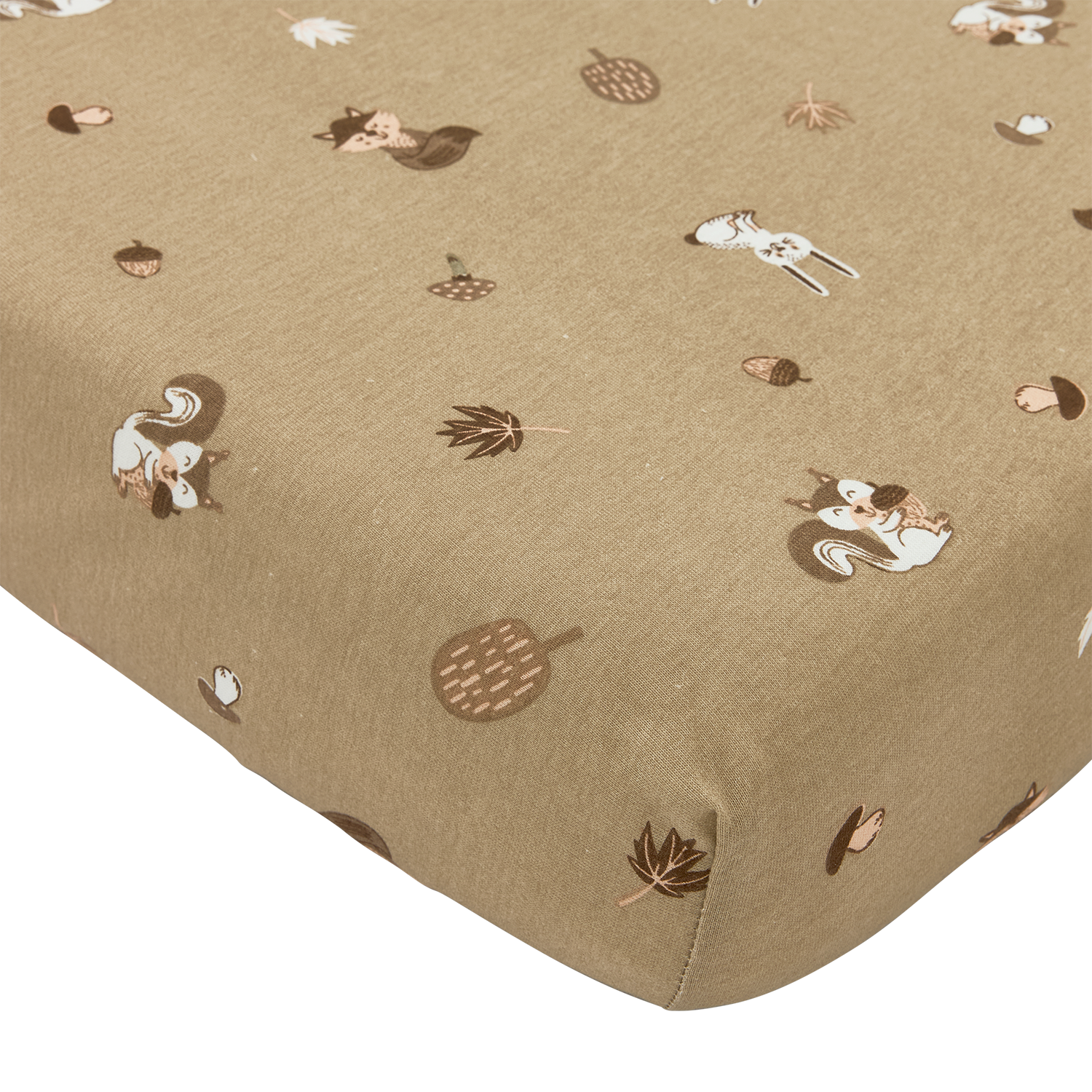 Meyco Spannbettlaken jersey print Forest Animals Sand Studio