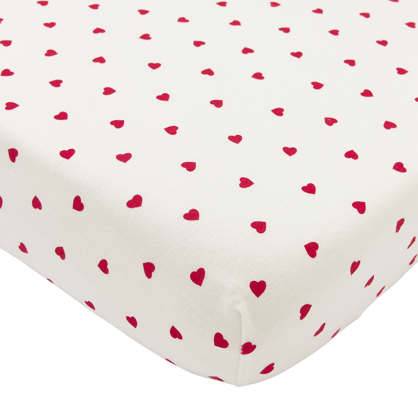 Meyco Spannbettlaken jersey print Sweet Heart White/Red