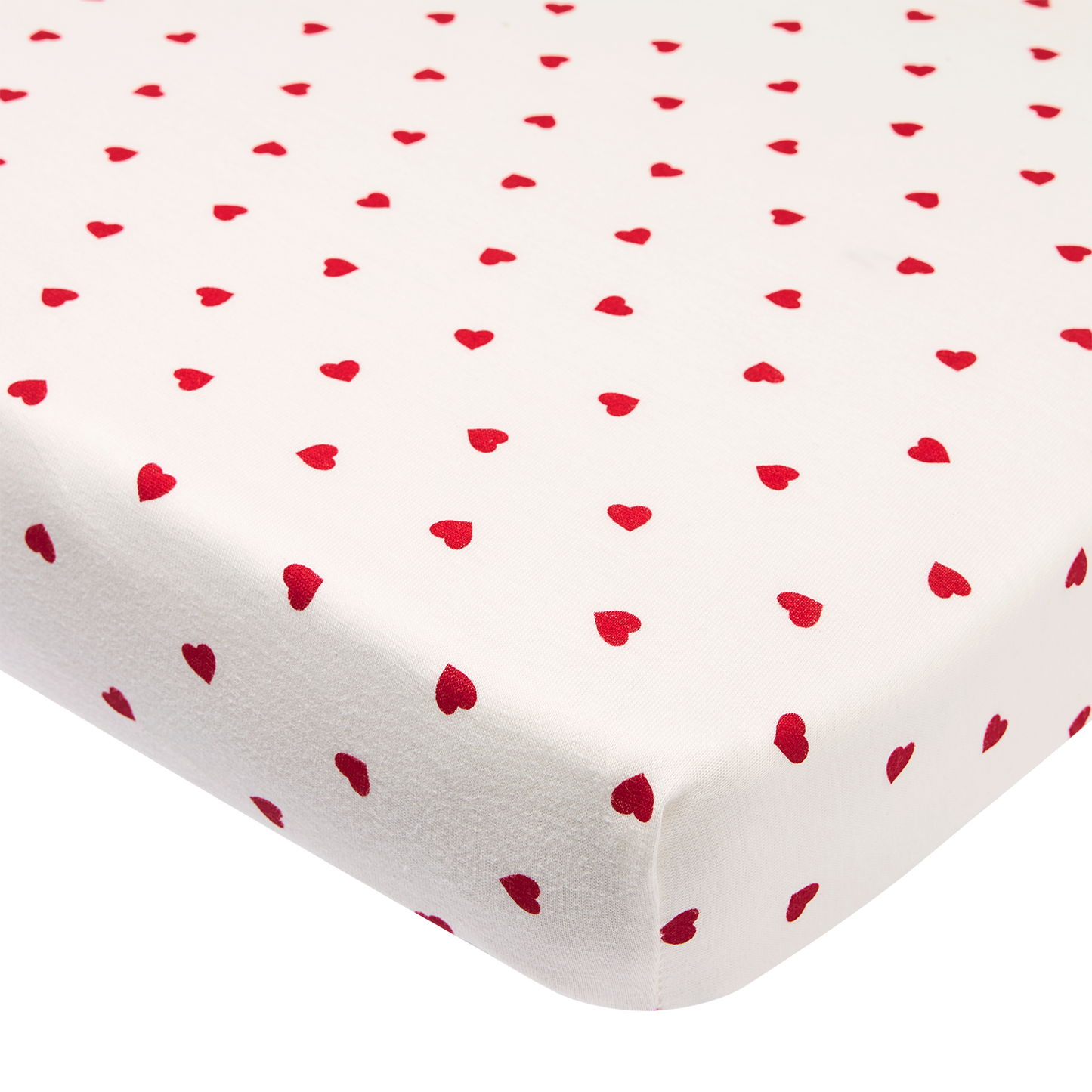 Meyco Spannbettlaken jersey print Sweet Heart White/Red