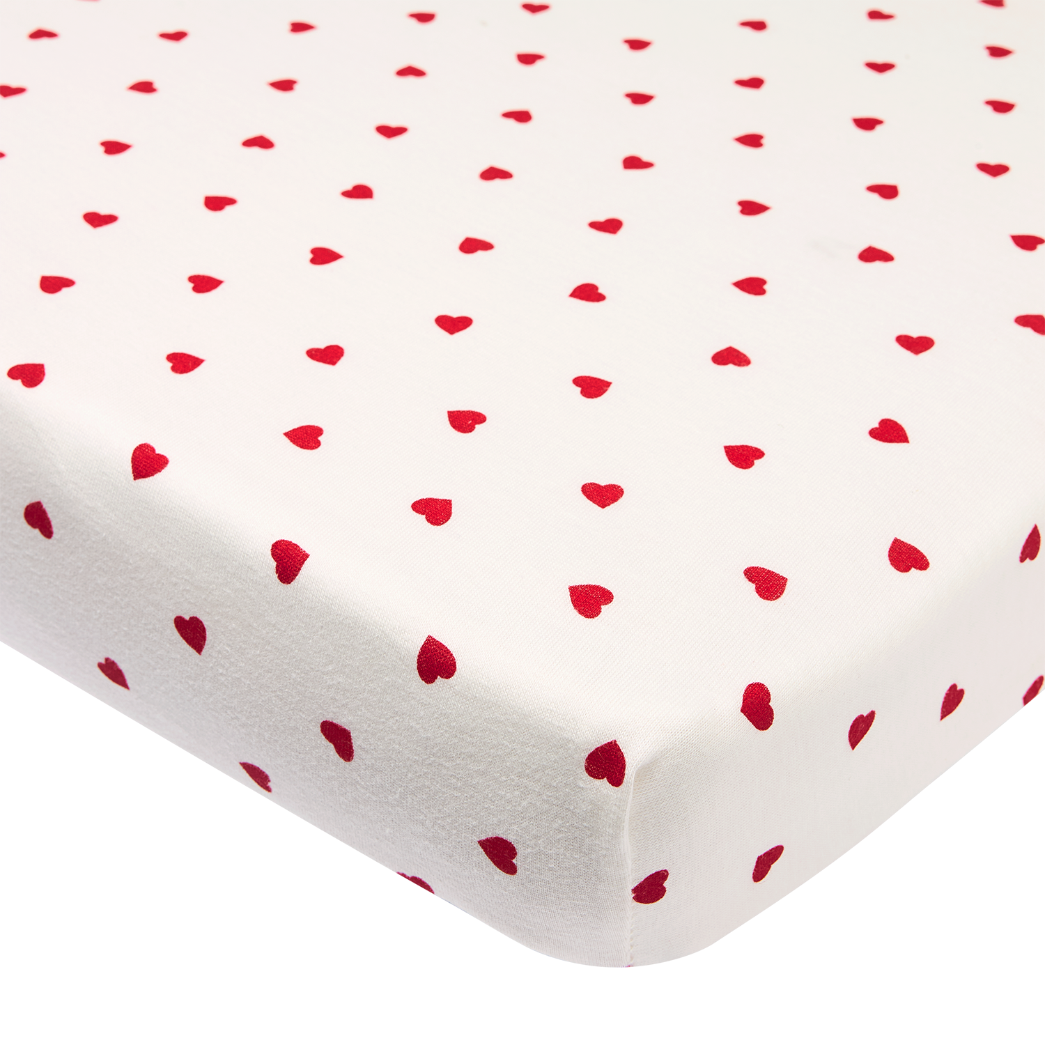 Meyco Spannbettlaken jersey print Sweet Heart White/Red