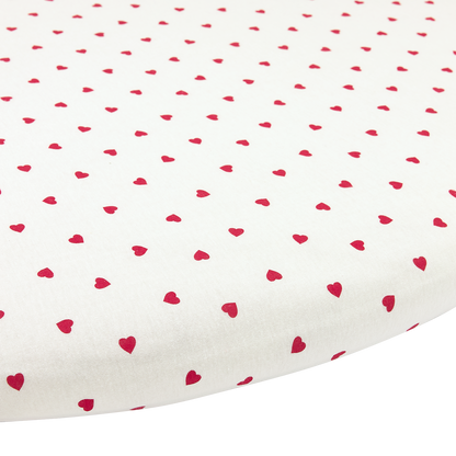 Meyco Spannbettlaken jersey print Sweet Heart White/Red