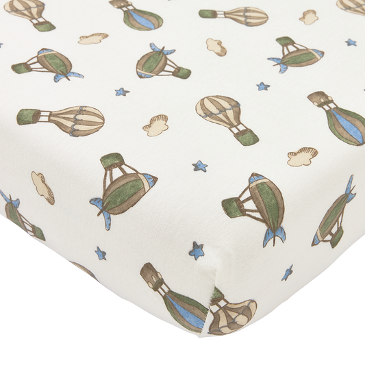 Meyco Spannbettlaken jersey print Air Balloons Multicolour