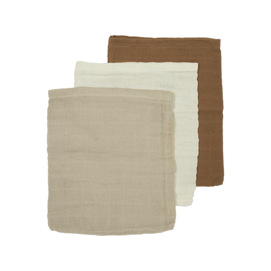 Meyco Musselinwindeln vorgewaschen musselin - Offwhite/Sand/Toffee Offwhite/Sand/Toffee Studio