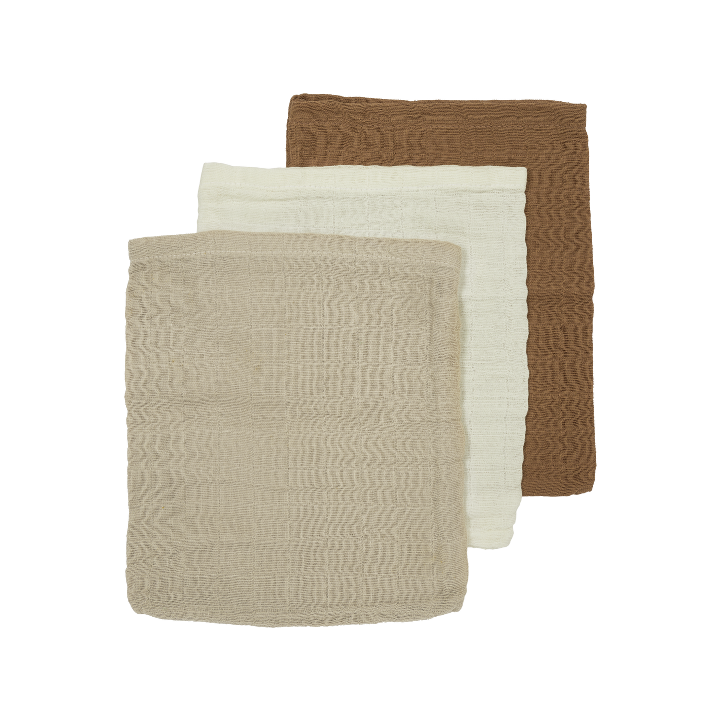 Meyco Musselinwindeln vorgewaschen musselin - Offwhite/Sand/Toffee Offwhite/Sand/Toffee Studio