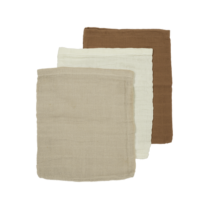 Meyco Musselinwindeln vorgewaschen musselin - Offwhite/Sand/Toffee Offwhite/Sand/Toffee Studio