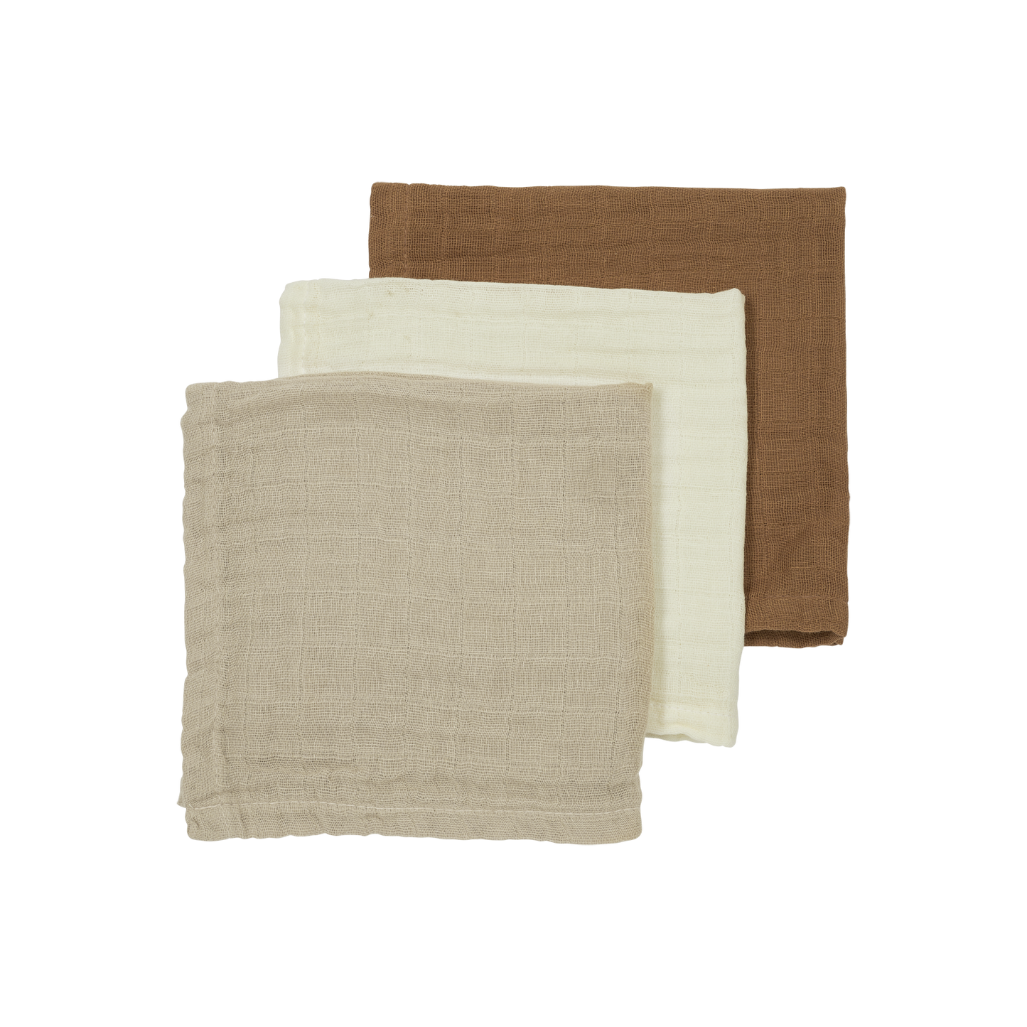 Meyco Musselinwindeln vorgewaschen musselin - Offwhite/Sand/Toffee Offwhite/Sand/Toffee