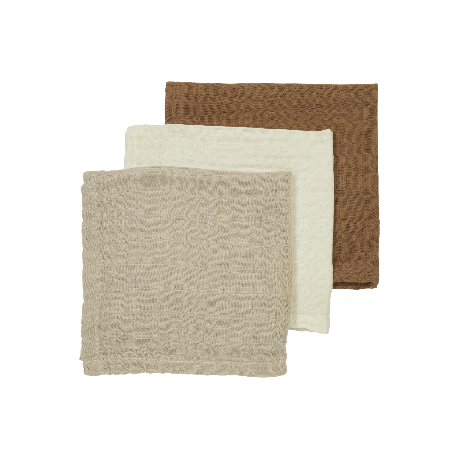 Meyco Musselinwindeln vorgewaschen musselin - Offwhite/Sand/Toffee Offwhite/Sand/Toffee