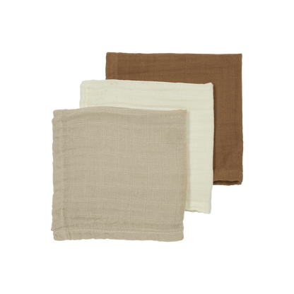 Meyco Musselinwindeln vorgewaschen musselin - Offwhite/Sand/Toffee Offwhite/Sand/Toffee
