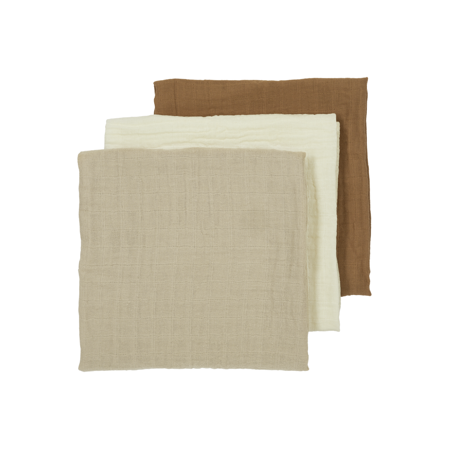 Meyco Musselinwindeln vorgewaschen musselin - Offwhite/Sand/Toffee Offwhite/Sand/Toffee