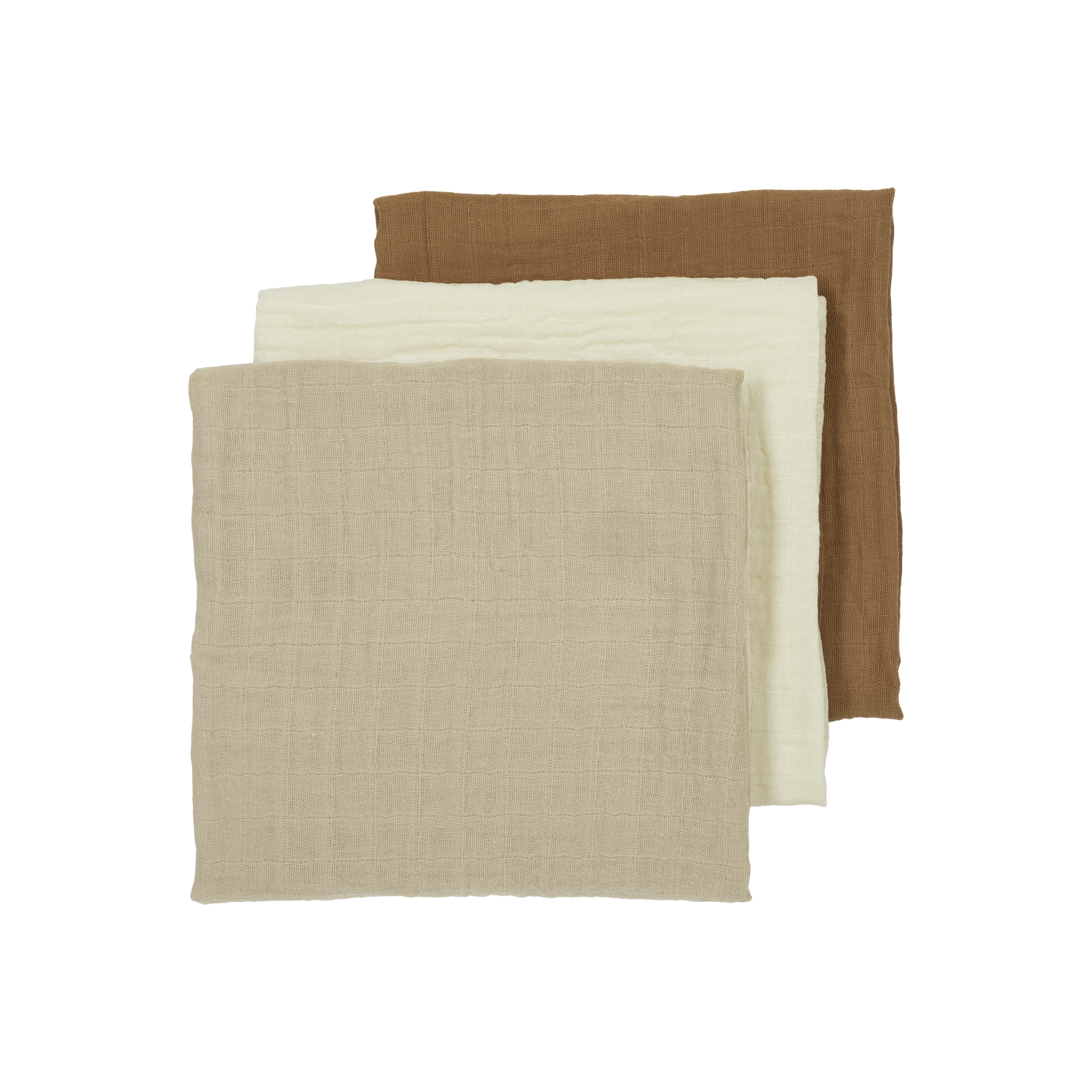 Meyco Musselinwindeln vorgewaschen musselin - Offwhite/Sand/Toffee Offwhite/Sand/Toffee
