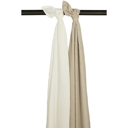 Meyco Musselinwindeln vorgewaschen musselin - Offwhite/Sand Offwhite/Sand Studio