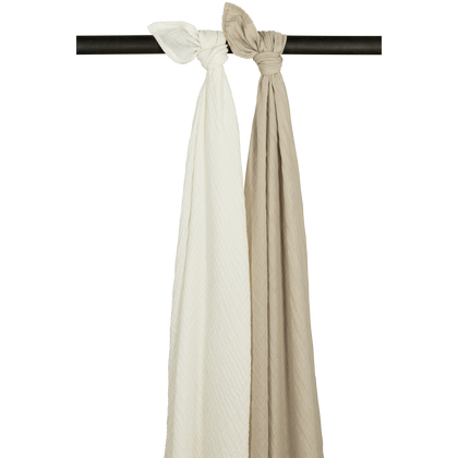 Meyco Musselinwindeln vorgewaschen musselin - Offwhite/Sand Offwhite/Sand