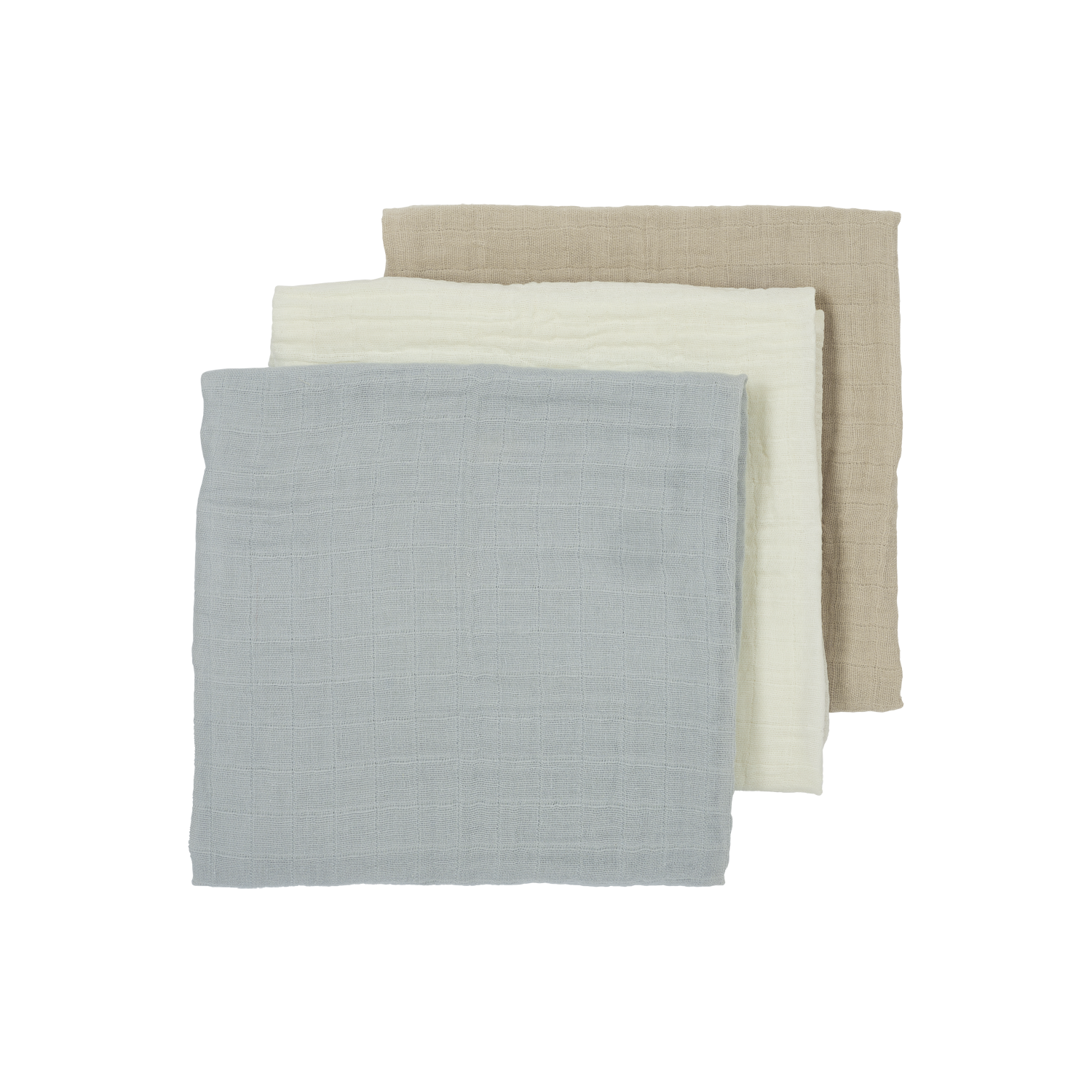 Meyco Musselinwindeln vorgewaschen musselin - Offwhite/Light Grey/Sand Offwhite/Light Grey/Sand
