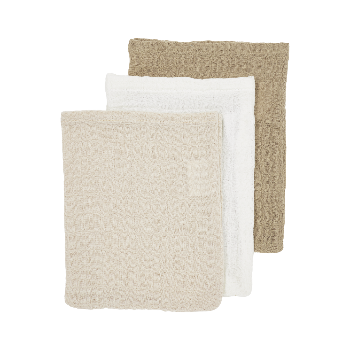 Meyco Musselinwindeln vorgewaschen musselin - Offwhite/Soft Sand/Taupe Offwhite/Soft Sand/Taupe Studio