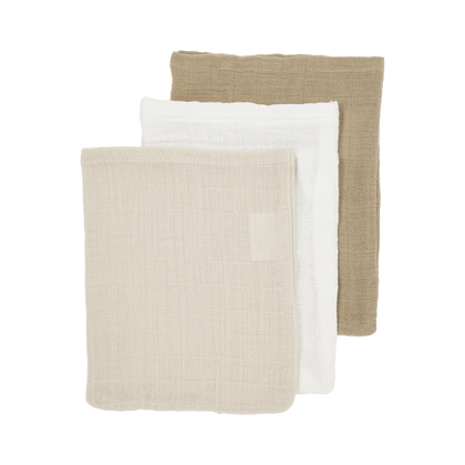 Meyco Musselinwindeln vorgewaschen musselin - Offwhite/Soft Sand/Taupe Offwhite/Soft Sand/Taupe