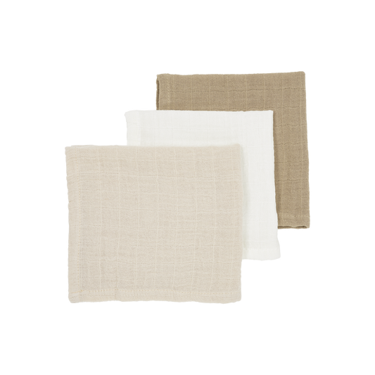 Meyco Musselinwindeln vorgewaschen musselin - Offwhite/Soft Sand/Taupe Offwhite/Soft Sand/Taupe