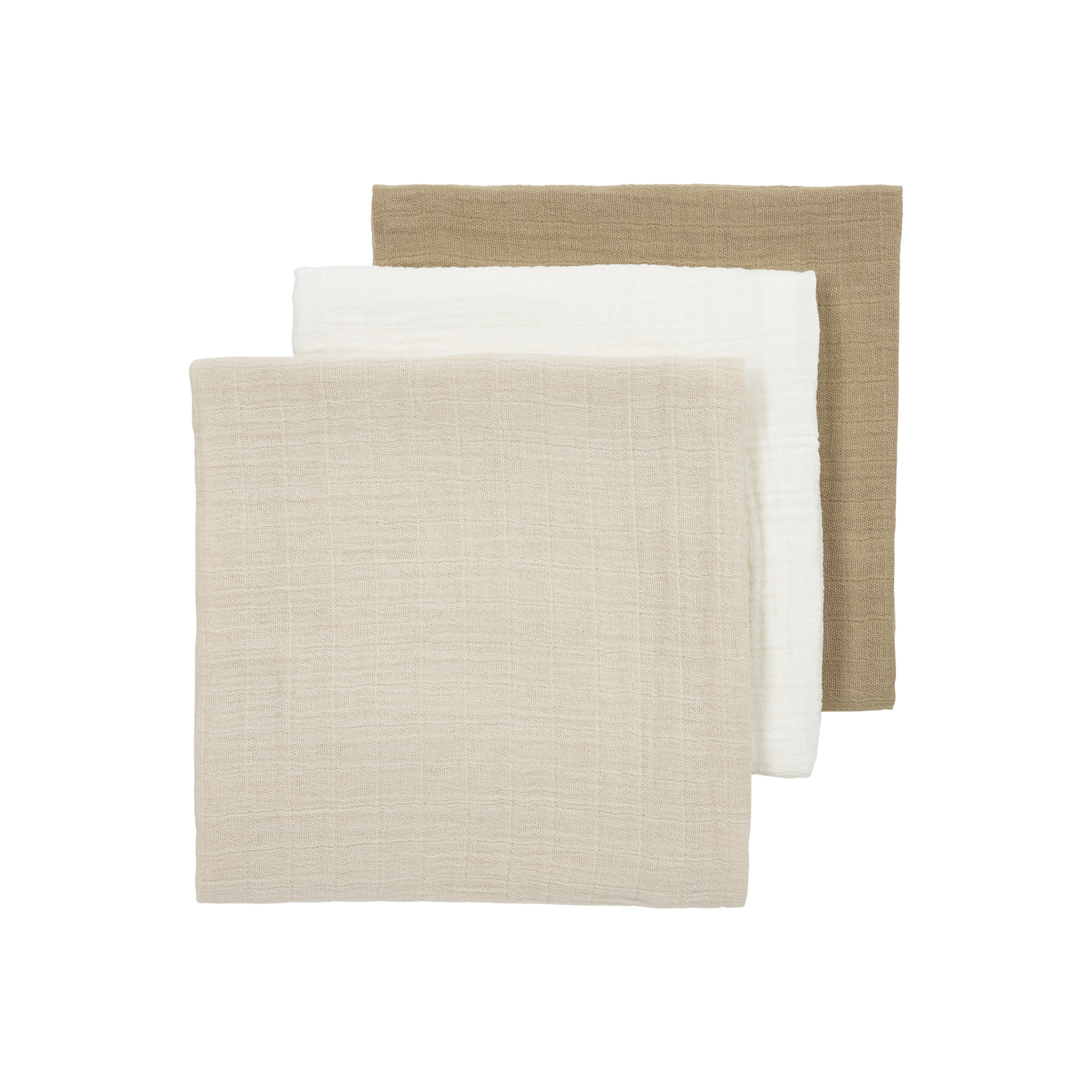 Meyco Musselinwindeln vorgewaschen musselin - Offwhite/Soft Sand/Taupe Offwhite/Soft Sand/Taupe