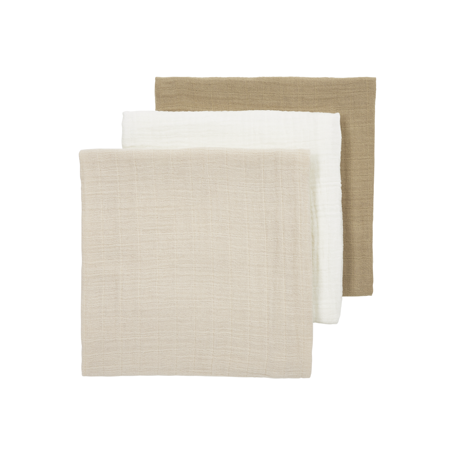 Meyco Musselinwindeln vorgewaschen musselin - Offwhite/Soft Sand/Taupe Offwhite/Soft Sand/Taupe