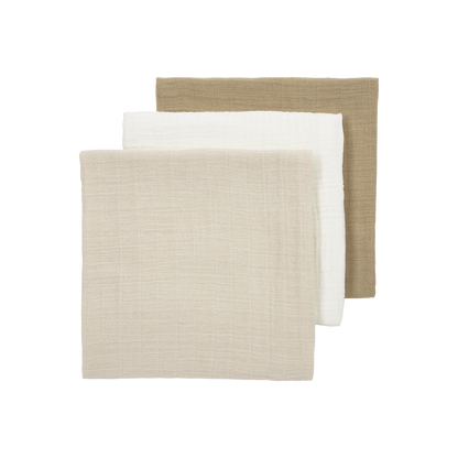 Meyco Musselinwindeln vorgewaschen musselin - Offwhite/Soft Sand/Taupe Offwhite/Soft Sand/Taupe