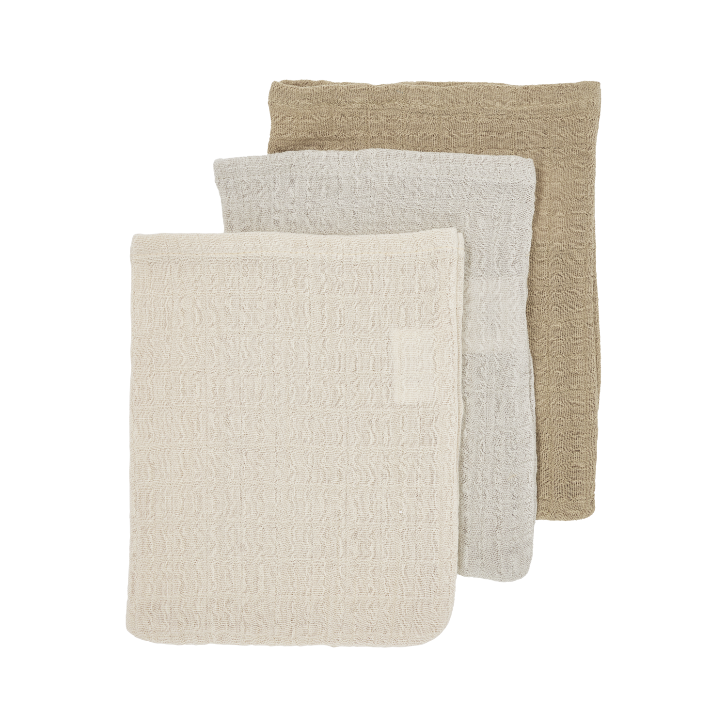 Meyco Musselinwindeln vorgewaschen musselin - Soft Sand/Greige/Taupe Soft Sand/Greige/Taupe Studio