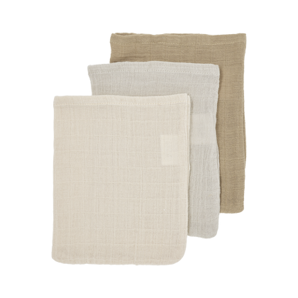 Meyco Musselinwindeln vorgewaschen musselin - Soft Sand/Greige/Taupe Soft Sand/Greige/Taupe