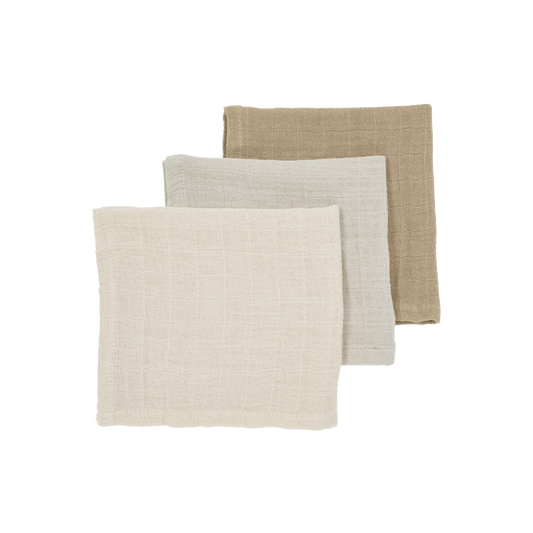 Meyco Musselinwindeln vorgewaschen musselin - Soft Sand/Greige/Taupe Soft Sand/Greige/Taupe