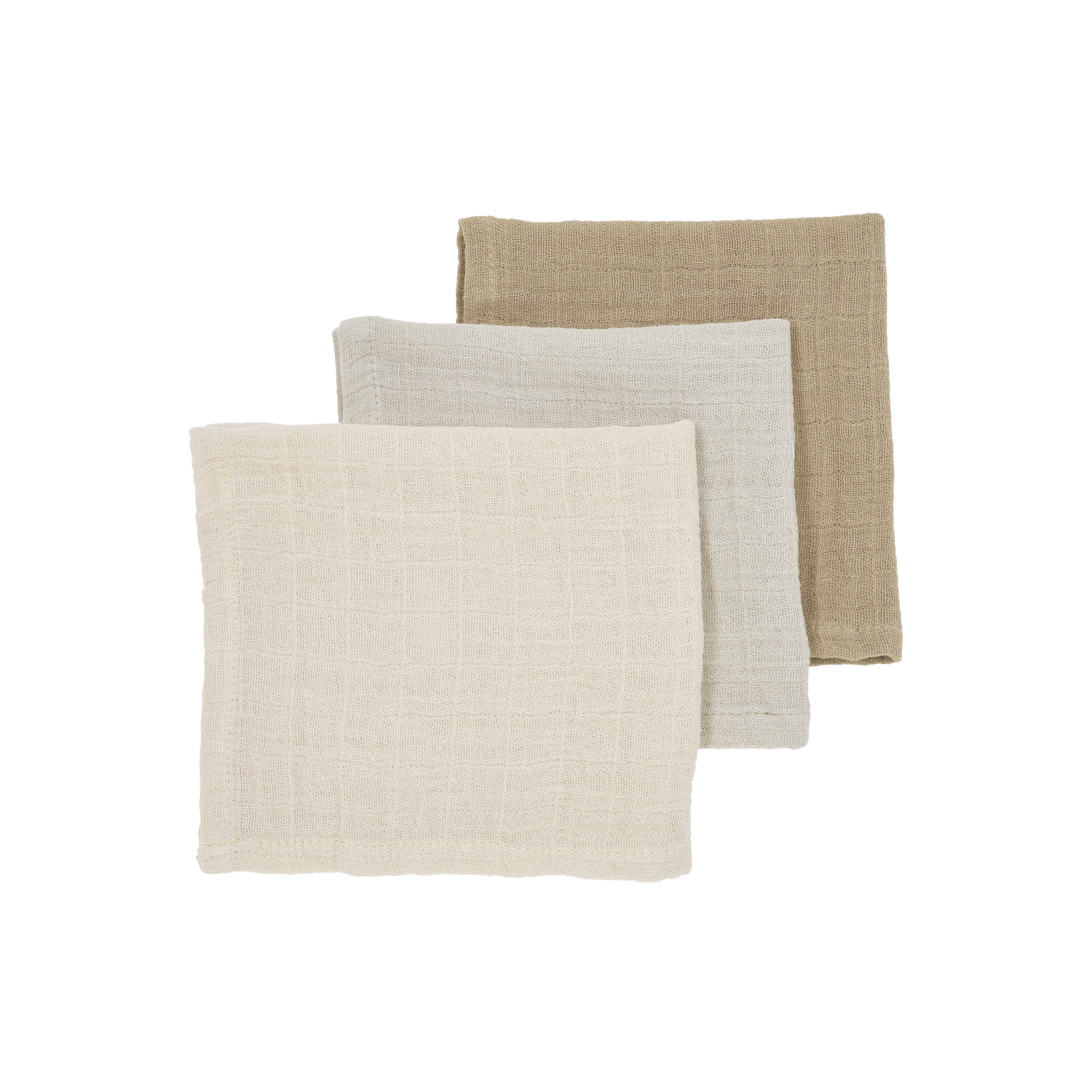 Meyco Musselinwindeln vorgewaschen musselin - Soft Sand/Greige/Taupe Soft Sand/Greige/Taupe
